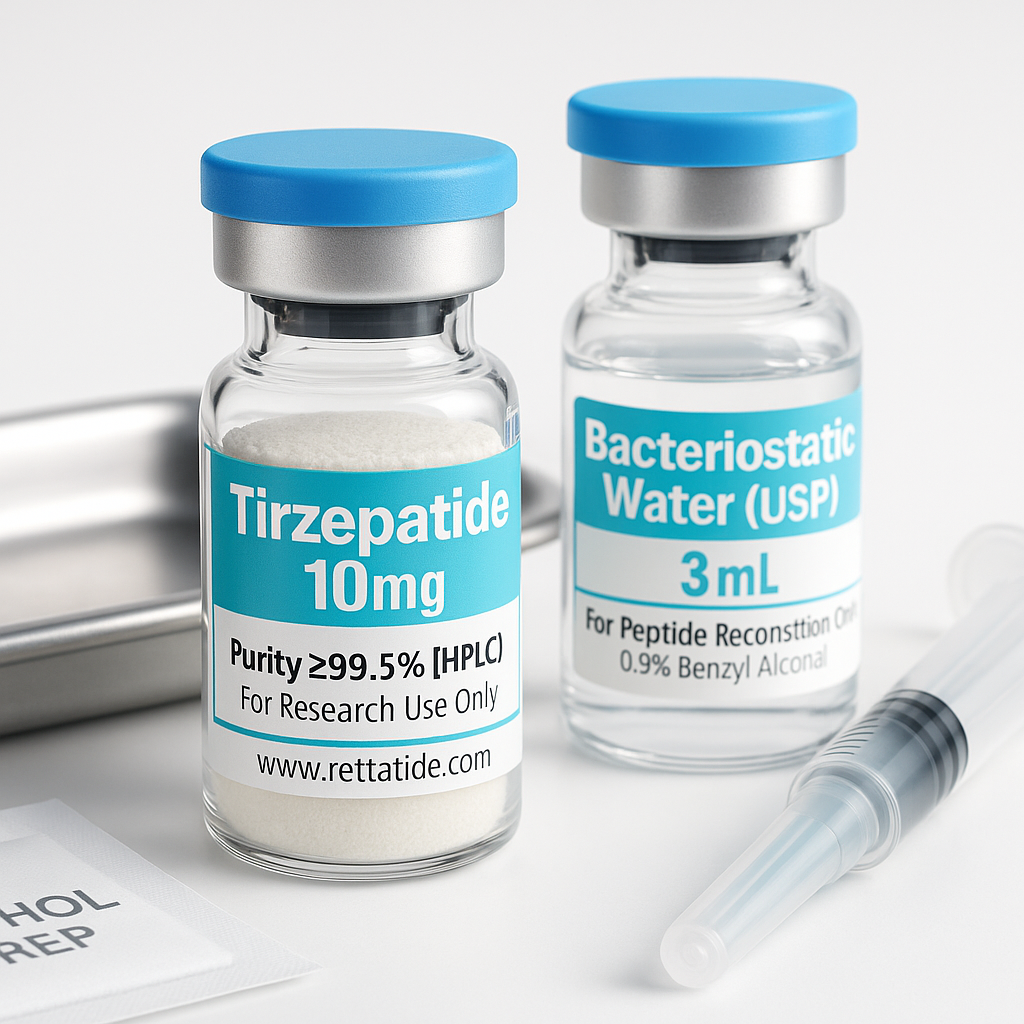 Rettatide materials kit (vials, syringes, swabs)